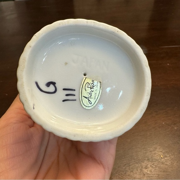 Porcelain Toothbrush Holder Regal Gold Andre Richard Made in Japan Vintage - Picture 10 of 15